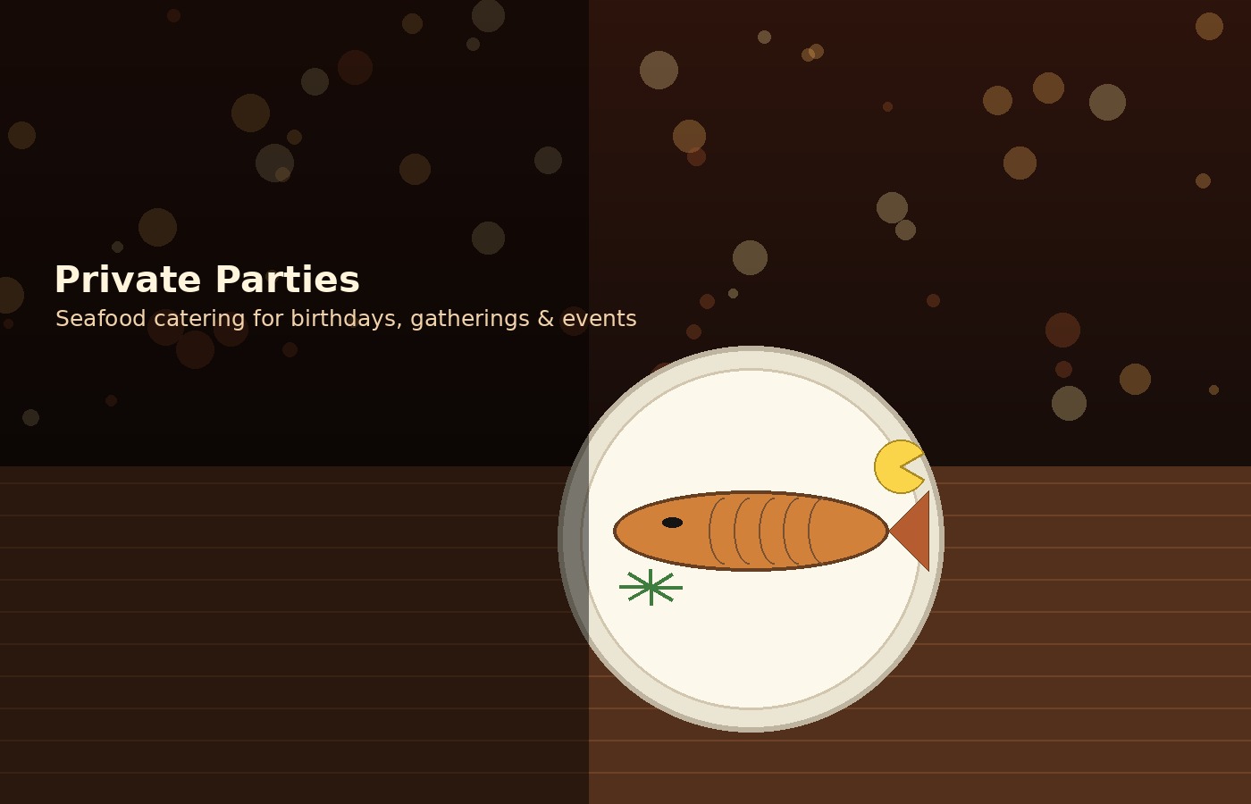 Seafood private party catering